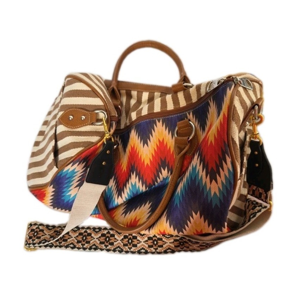 Montana West Duffle Bag Southwestern Aztec Comes W Shoulder Strap 20x10x11"